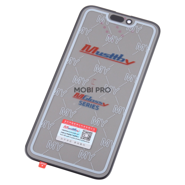 Стекло для переклейки MUSTTBY iPhone 15 Pro Max в сборе с OCA и поляризационной пленкой Черный