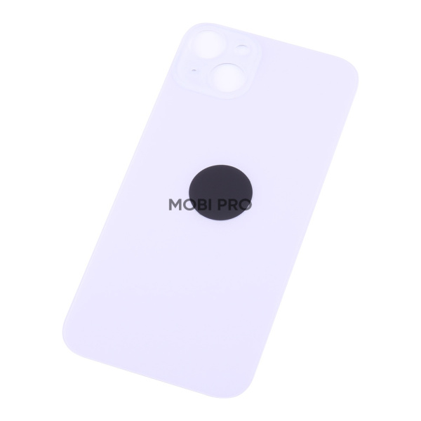 Задняя крышка для iPhone 14 Plus Фиолетовый (стекло, широкий вырез под камеру, логотип) Задняя крышка для iPhone 14 Plus Фиолетовый (стекло, широкий вырез под камеру, логотип)