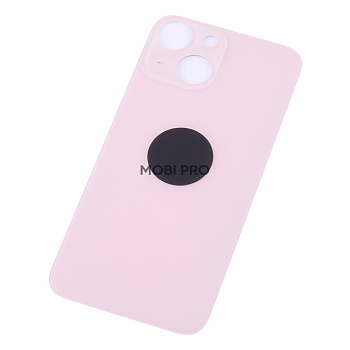 Задняя крышка для iPhone 13 mini Розовый (стекло, широкий вырез под камеру, логотип) Задняя крышка для iPhone 13 mini Розовый (стекло, широкий вырез под камеру, логотип)