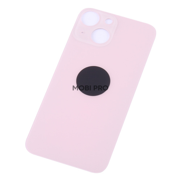 Задняя крышка для iPhone 13 mini Розовый (стекло, широкий вырез под камеру, логотип) Задняя крышка для iPhone 13 mini Розовый (стекло, широкий вырез под камеру, логотип)