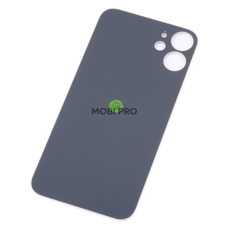 Задняя крышка для iPhone 12 mini (A2399) Белый (стекло, монолит, широкий вырез под камеру, логотип) - Премиум