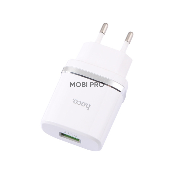 Сетевое зарядное устройство USB Hoco C12Q (18W, QС3.0) Белый