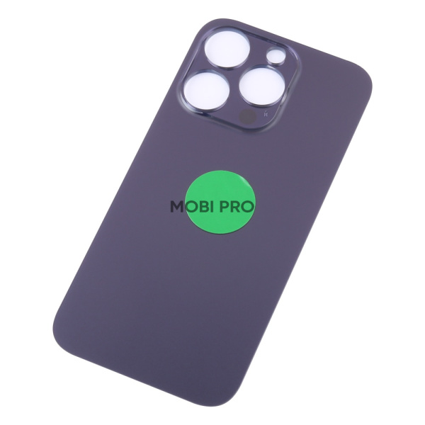 Задняя крышка для iPhone 14 Pro Темно-фиолетовый (стекло, широкий вырез под камеру, логотип) - Премиум Задняя крышка для iPhone 14 Pro Темно-фиолетовый (стекло, широкий вырез под камеру, логотип) - Премиум