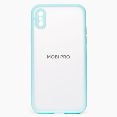 Чехол-накладка - PC041 для "Apple iPhone X/iPhone XS" (light blue/white)