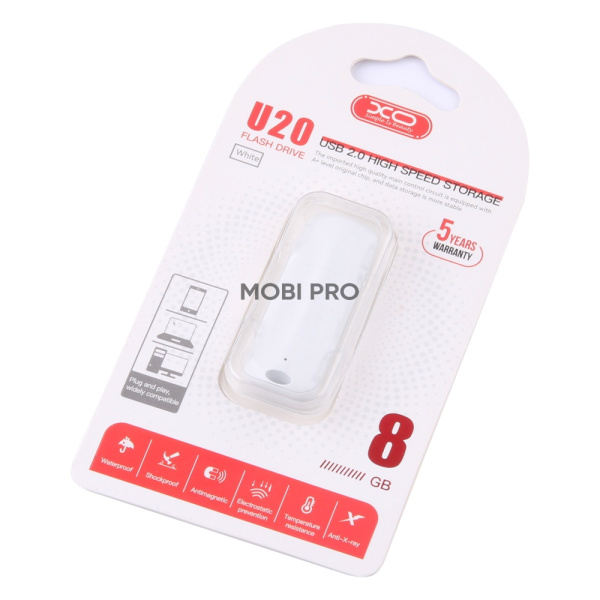 USB-флеш (USB 2.0) 8GB XO U20 Белый