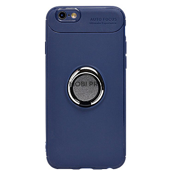 Чехол-накладка - SC131 для "Apple iPhone 6/iPhone 6S" + кольцо-держатель (blue)