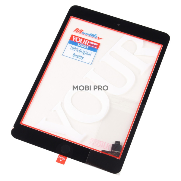 Стекло для переклейки MUSTTBY iPad mini 1 в сборе с тачскрином и OCA 100% Черный