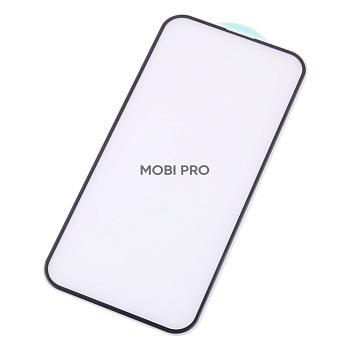 Защитное стекло "Премиум" для iPhone 14 Pro Max Черное (Закалённое+, полное покрытие)