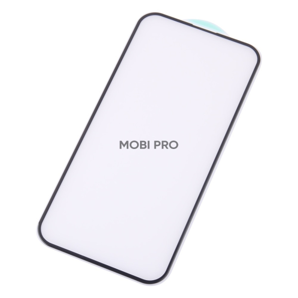 Защитное стекло "Премиум" для iPhone 14 Pro Max Черное (Закалённое+, полное покрытие)