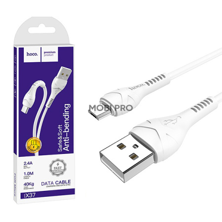 Кабель USB - MicroUSB Hoco X37 (2.4A) Белый