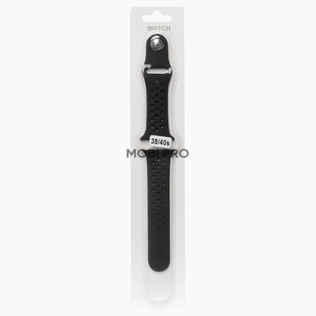 Ремешок - ApW для "Apple Watch 38/40/41 mm" Sport N (S) (black)  (107195)