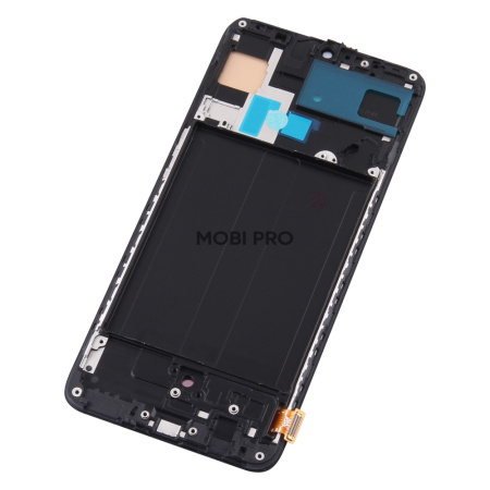 Дисплей для Samsung Galaxy A70 (A705F) модуль с рамкой Черный - (OLED) (Full Size)