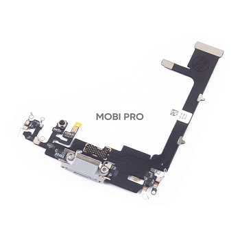 Шлейф для iPhone 11 Pro на системный разъем/микрофон Белый