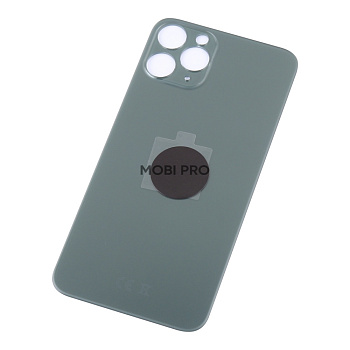 Задняя крышка для iPhone 11 Pro Темно-зеленый (стекло, широкий вырез под камеру, логотип - Премиум Задняя крышка для iPhone 11 Pro Темно-зеленый (стекло, широкий вырез под камеру, логотип - Премиум