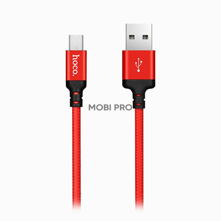 Кабель USB - Type-C Hoco X14 Times Speed (100 см) (red/black)