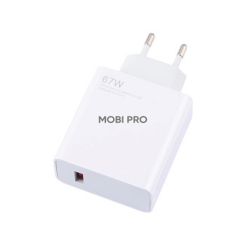 Сетевое зарядное устройство USB для Xiaomi Turbo Charger (67W, QC3.0, кабель Type-C с чипом IC) Белый