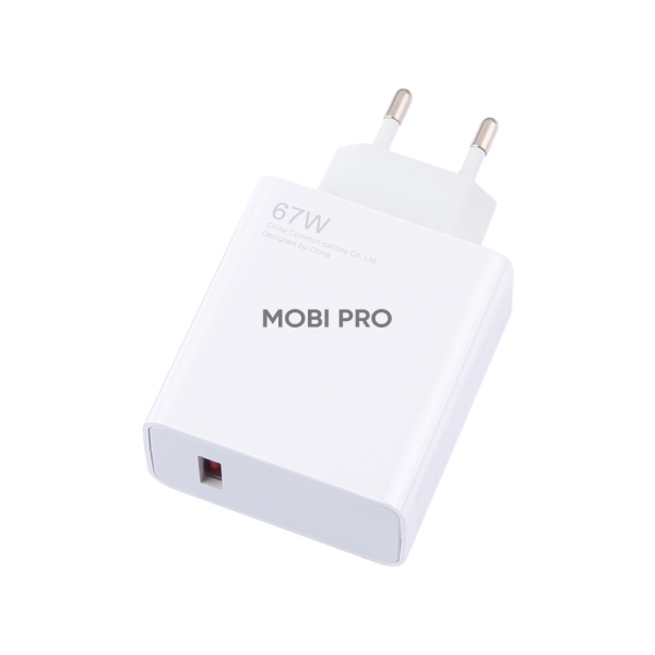 Сетевое зарядное устройство USB для Xiaomi Turbo Charger (67W, QC3.0, кабель Type-C с чипом IC) Белый