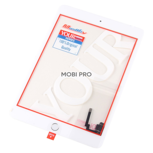 Стекло для переклейки MUSTTBY iPad mini 3 в сборе с тачскрином и OCA 100% Белый