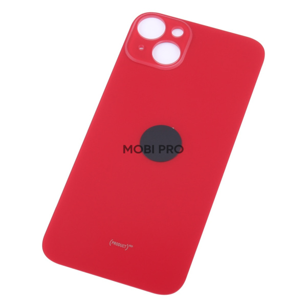 Задняя крышка для iPhone 14 Plus Красный (стекло, широкий вырез под камеру, логотип) Задняя крышка для iPhone 14 Plus Красный (стекло, широкий вырез под камеру, логотип)