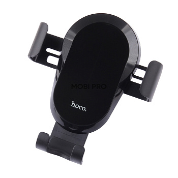 Автомобильный держатель Hoco CA105 (с беспроводной зарядкой 15W, раздвижной, в дефлектор) Черный