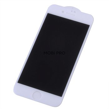 Защитное стекло "Антишпион" для iPhone 7/8/SE (2020)/SE (2022) Белый (Закалённое, полное покрытие)